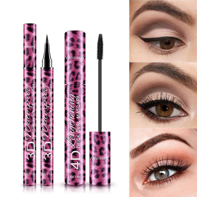 Red Leopard Eyeliner And Mascara Set